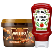 Wijko satésaus of Heinz ketchup, 50% of zero